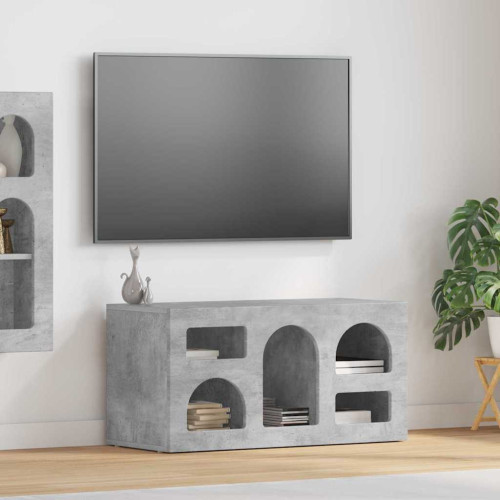 vidaXL TV-skåp ELST 80 x 35 x 40 cm Betonggrå Konstruerat trä