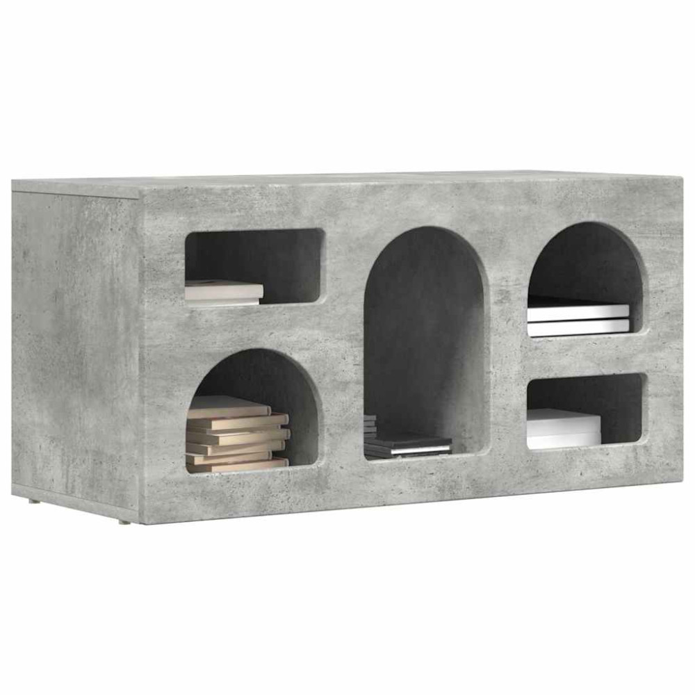 Produktbild för TV-skåp ELST 80 x 35 x 40 cm Betonggrå Konstruerat trä