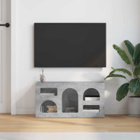 Produktbild för TV-skåp ELST 80 x 35 x 40 cm Betonggrå Konstruerat trä