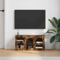 Produktbild för TV-skåp ELST 80 x 35 x 40 cm Rökt ek Konstruerat trä