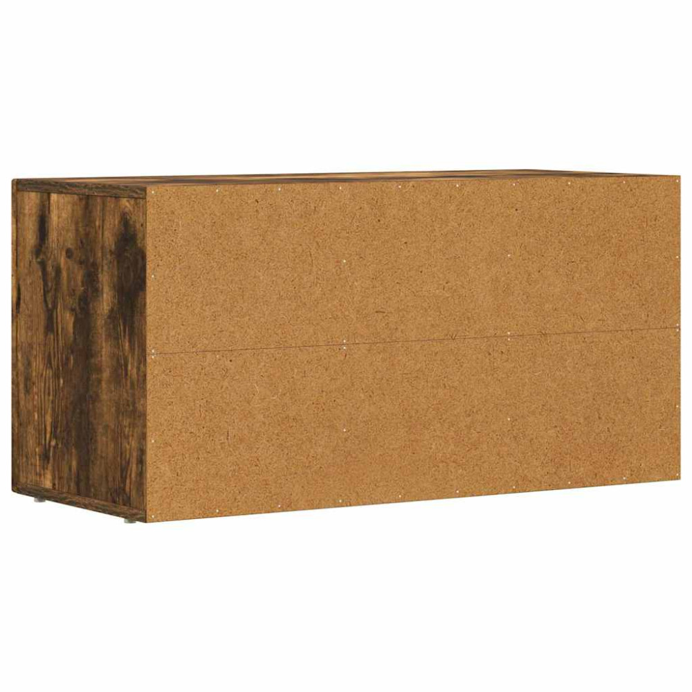 Produktbild för TV-skåp ELST 80 x 35 x 40 cm Rökt ek Konstruerat trä