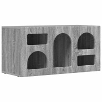 Produktbild för TV-skåp ELST 80 x 35 x 40 cm Grå Sonoma Konstruerat trä