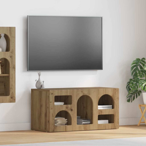 vidaXL TV-skåp ELST 80 x 35 x 40 cm Artisan Ek Konstruerat trä
