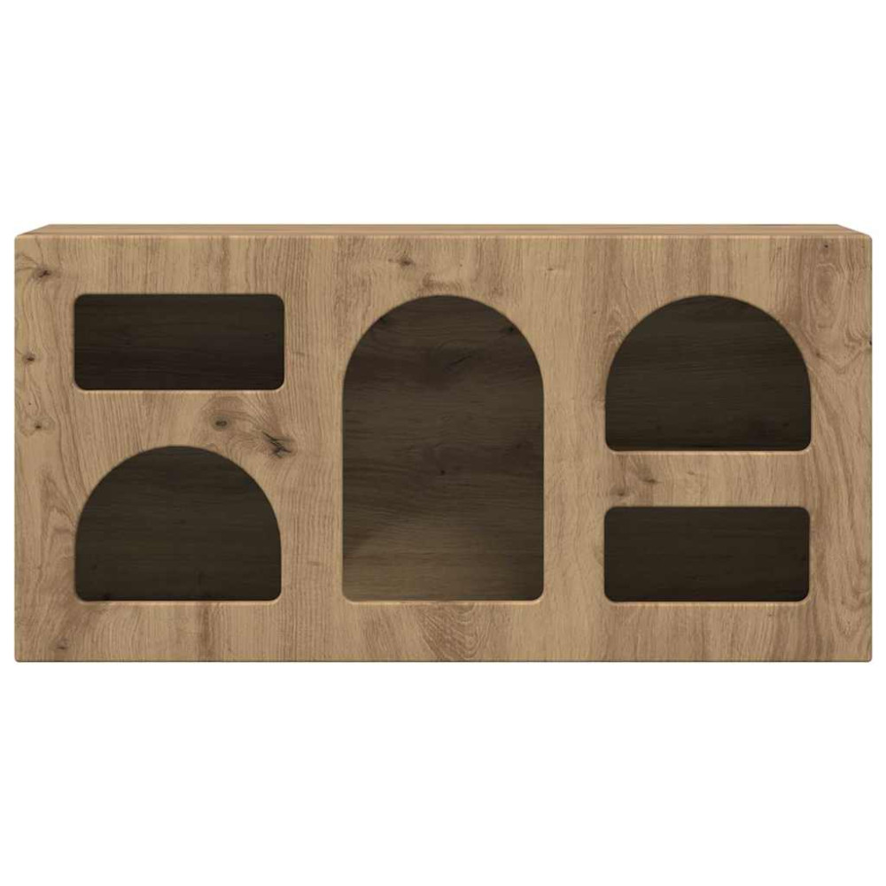 Produktbild för TV-skåp ELST 80 x 35 x 40 cm Artisan Ek Konstruerat trä