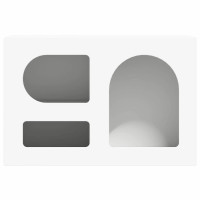 Produktbild för TV-skåp ELST 60 x 35 x 40 cm Vit Konstruerat trä