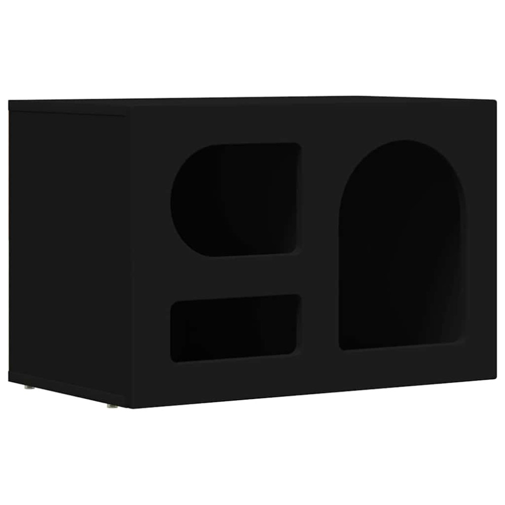 Produktbild för TV-skåp ELST 60 x 35 x 40 cm Svart Konstruerat trä