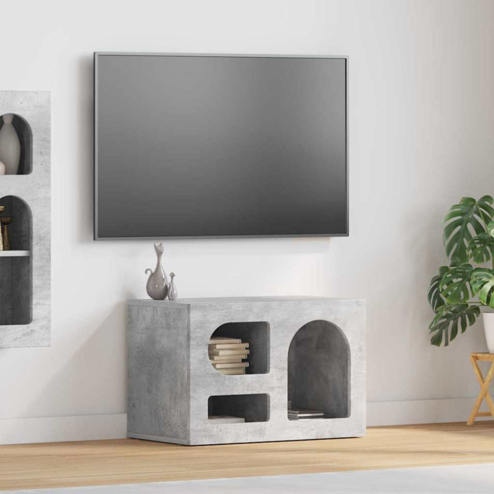 Produktbild för TV-skåp ELST 60 x 35 x 40 cm Betonggrå Konstruerat trä