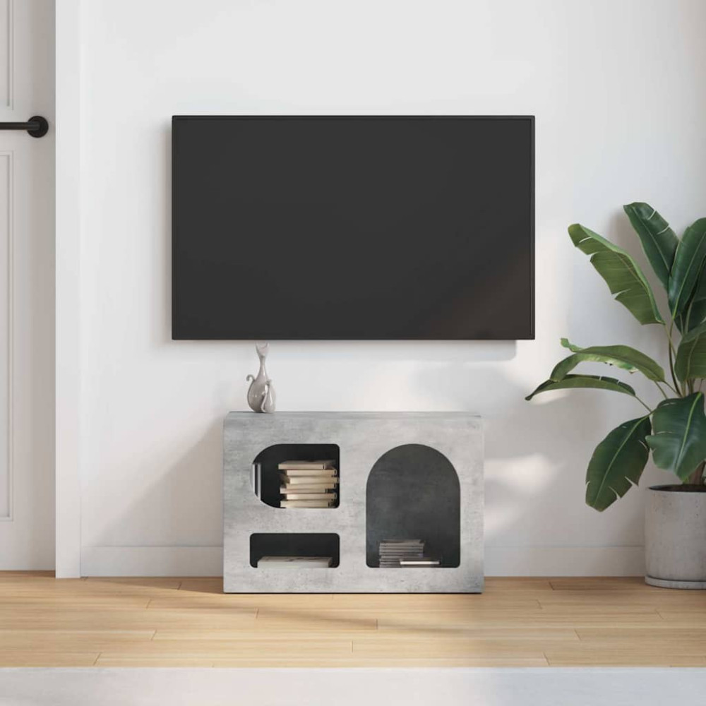 Produktbild för TV-skåp ELST 60 x 35 x 40 cm Betonggrå Konstruerat trä