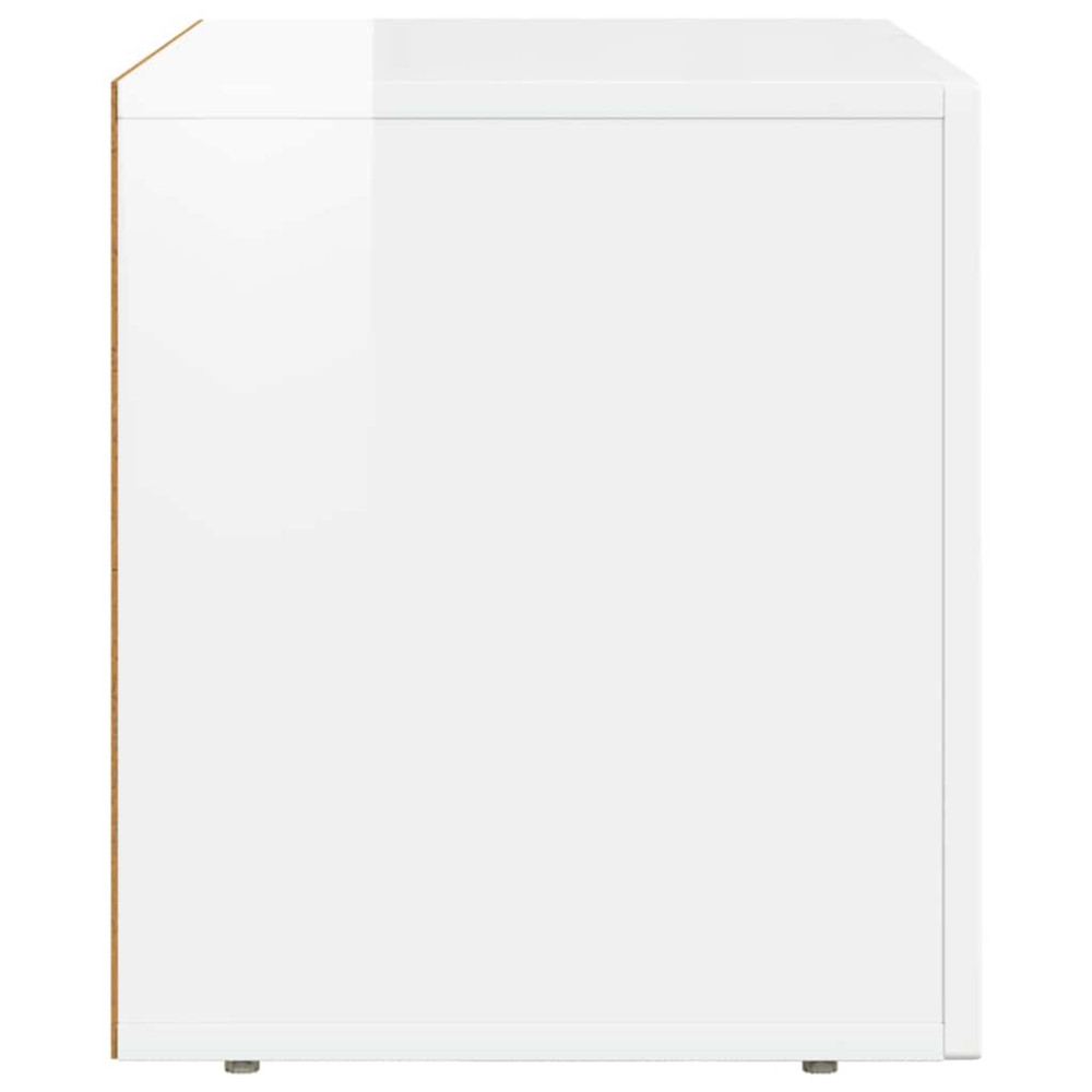 Produktbild för TV-skåp ELST 60 x 35 x 40 cm Högblanka vita Konstruerat trä