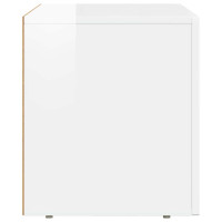 Produktbild för TV-skåp ELST 60 x 35 x 40 cm Högblanka vita Konstruerat trä