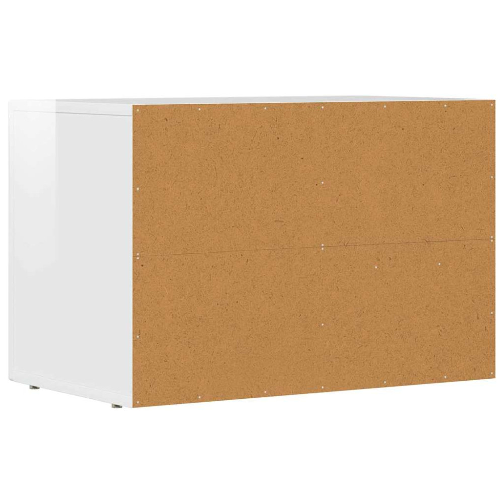Produktbild för TV-skåp ELST 60 x 35 x 40 cm Högblanka vita Konstruerat trä