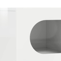 Produktbild för TV-skåp ELST 60 x 35 x 40 cm Högblanka vita Konstruerat trä