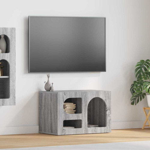 vidaXL TV-skåp ELST 60 x 35 x 40 cm Grå Sonoma Konstruerat trä