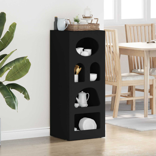 vidaXL Sideboard Svart 40 x 35 x 100,5 cm Konstruerat trä
