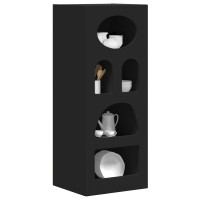 Produktbild för Sideboard ELST Svart 40 x 35 x 100,5 cm Konstruerat trä