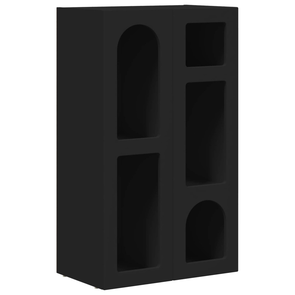 Produktbild för Sideboard ELST Svart 59 x 35 x 100,5 cm Konstruerat trä