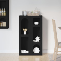 Produktbild för Sideboard ELST Svart 59 x 35 x 100,5 cm Konstruerat trä