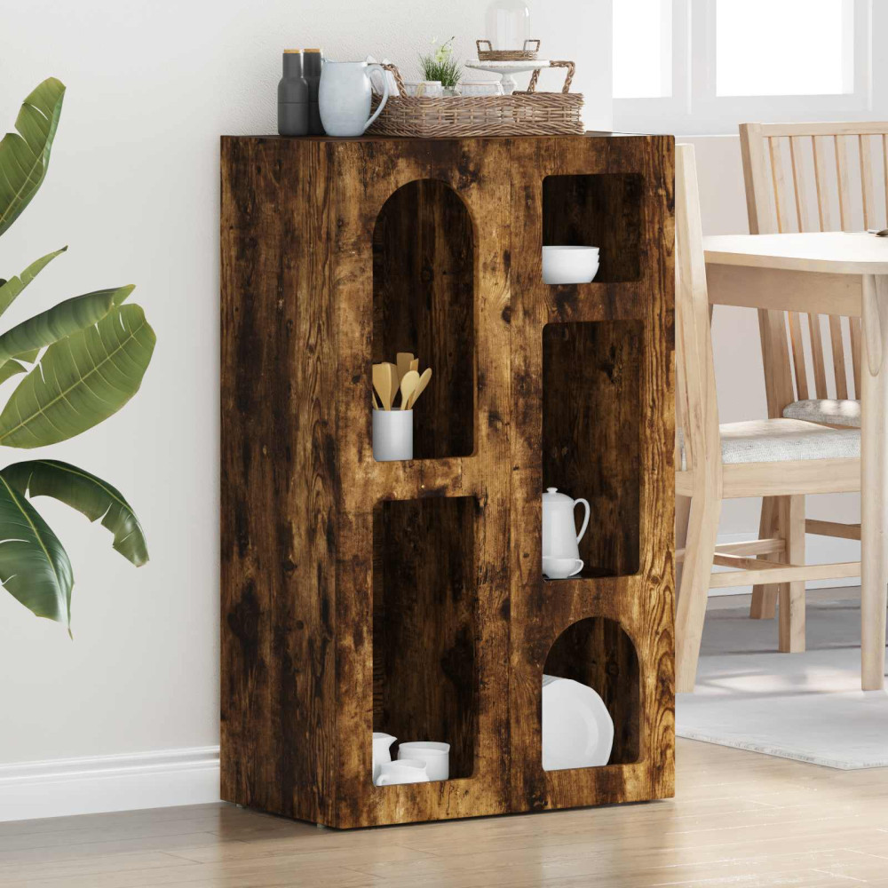 Produktbild för Sideboard Rökt ek 59 x 35 x 100,5 cm Konstruerat trä