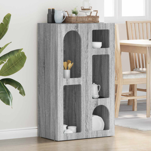 vidaXL Sideboard ELST Grå Sonoma 59 x 35 x 100,5 cm Konstruerat trä
