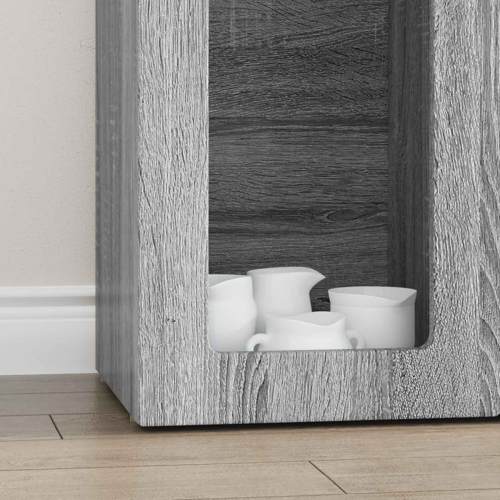 Produktbild för Sideboard ELST Grå Sonoma 59 x 35 x 100,5 cm Konstruerat trä