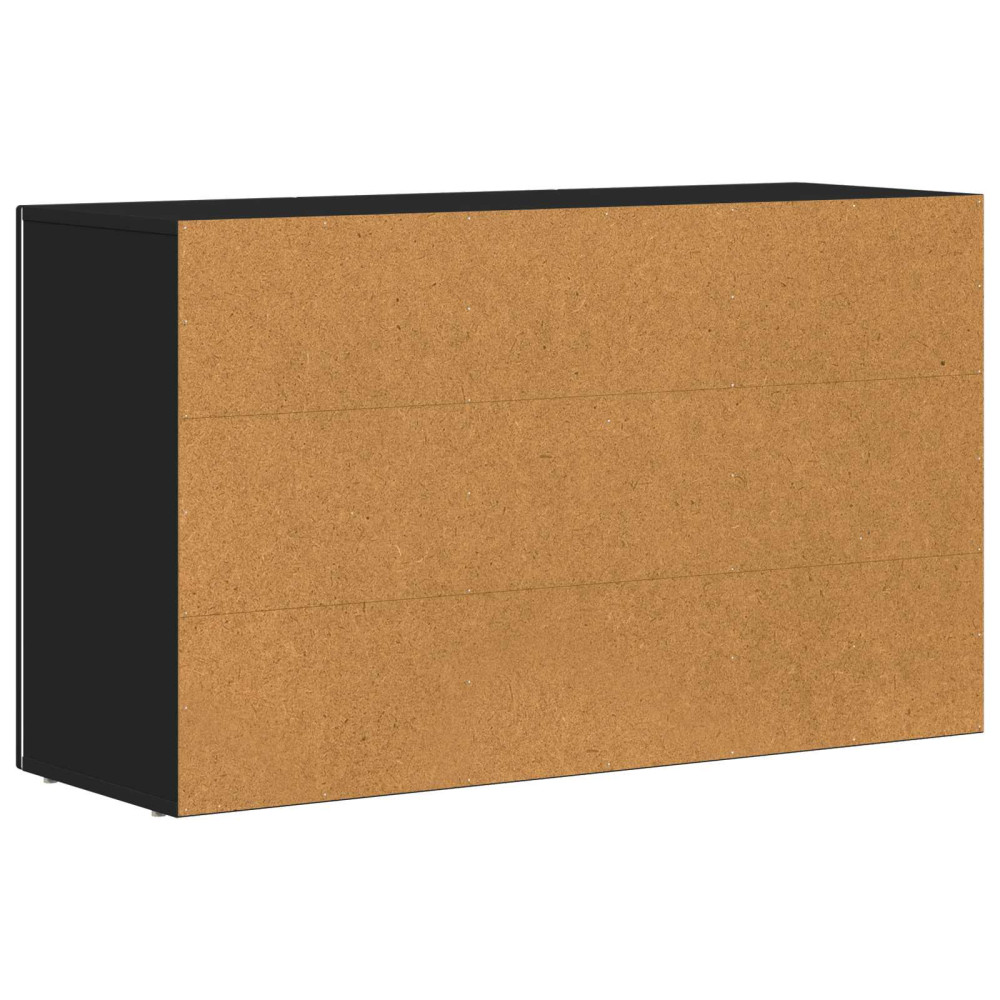 Produktbild för Sideboard ELST Svart 100 x 35 x 59 cm Konstruerat trä