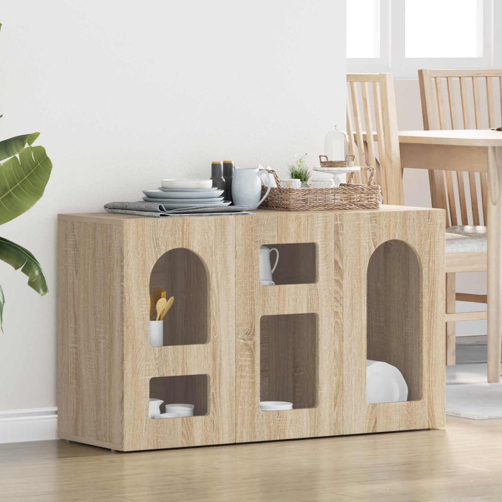 Produktbild för Sideboard Sonoma-ek 100 x 35 x 59 cm Konstruerat trä