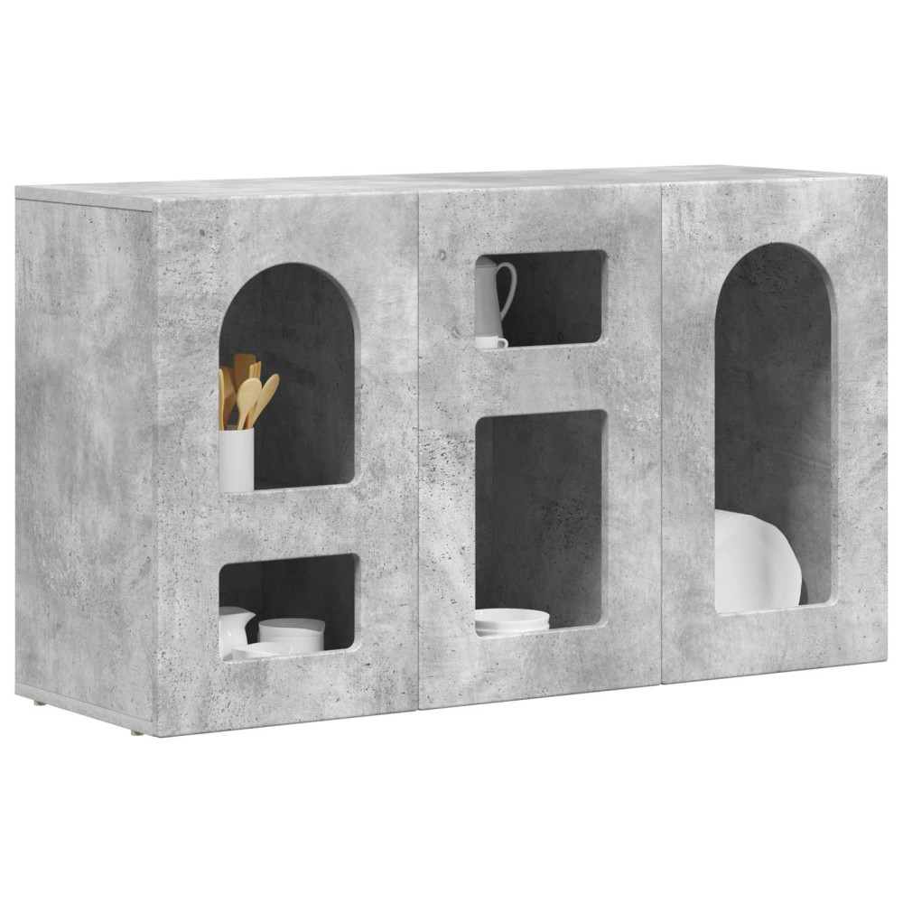 Produktbild för Sideboard ELST Betonggrå 100 x 35 x 59 cm Konstruerat trä