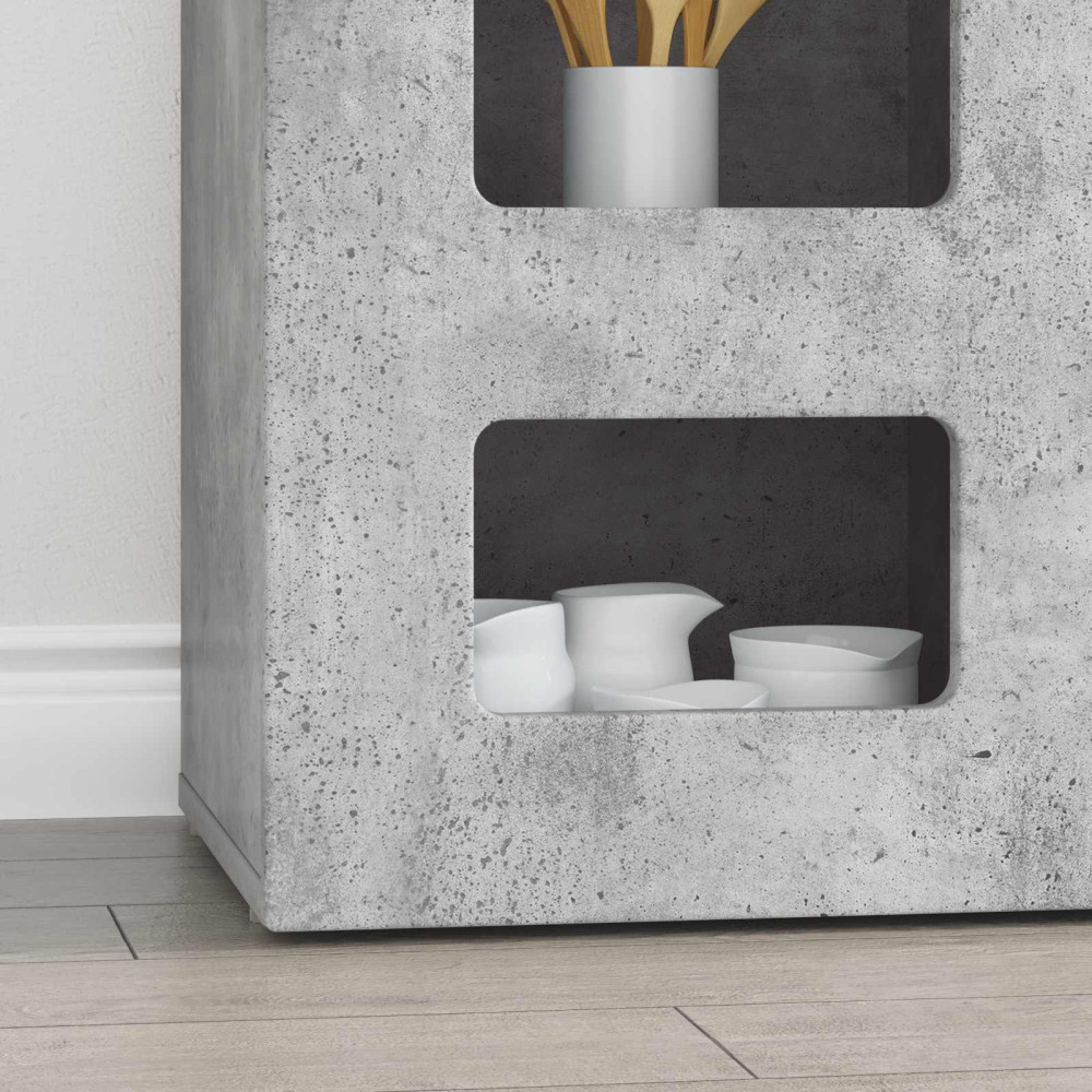 Produktbild för Sideboard ELST Betonggrå 100 x 35 x 59 cm Konstruerat trä