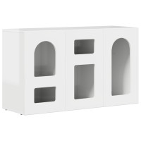 Produktbild för Sideboard Högblanka vita 100 x 35 x 59 cm Konstruerat trä