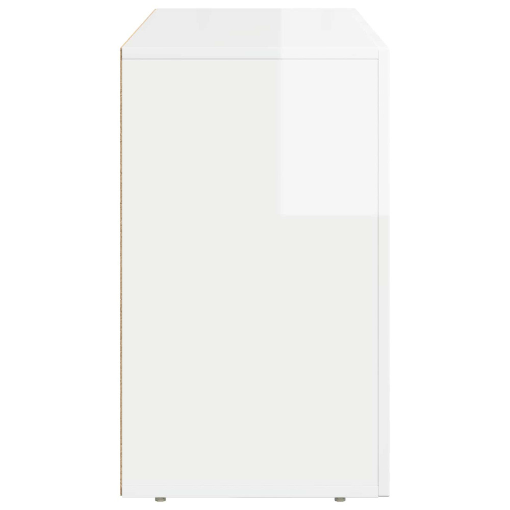 Produktbild för Sideboard Högblanka vita 100 x 35 x 59 cm Konstruerat trä