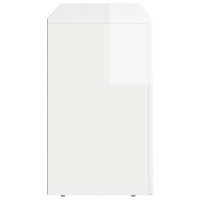 Produktbild för Sideboard Högblanka vita 100 x 35 x 59 cm Konstruerat trä