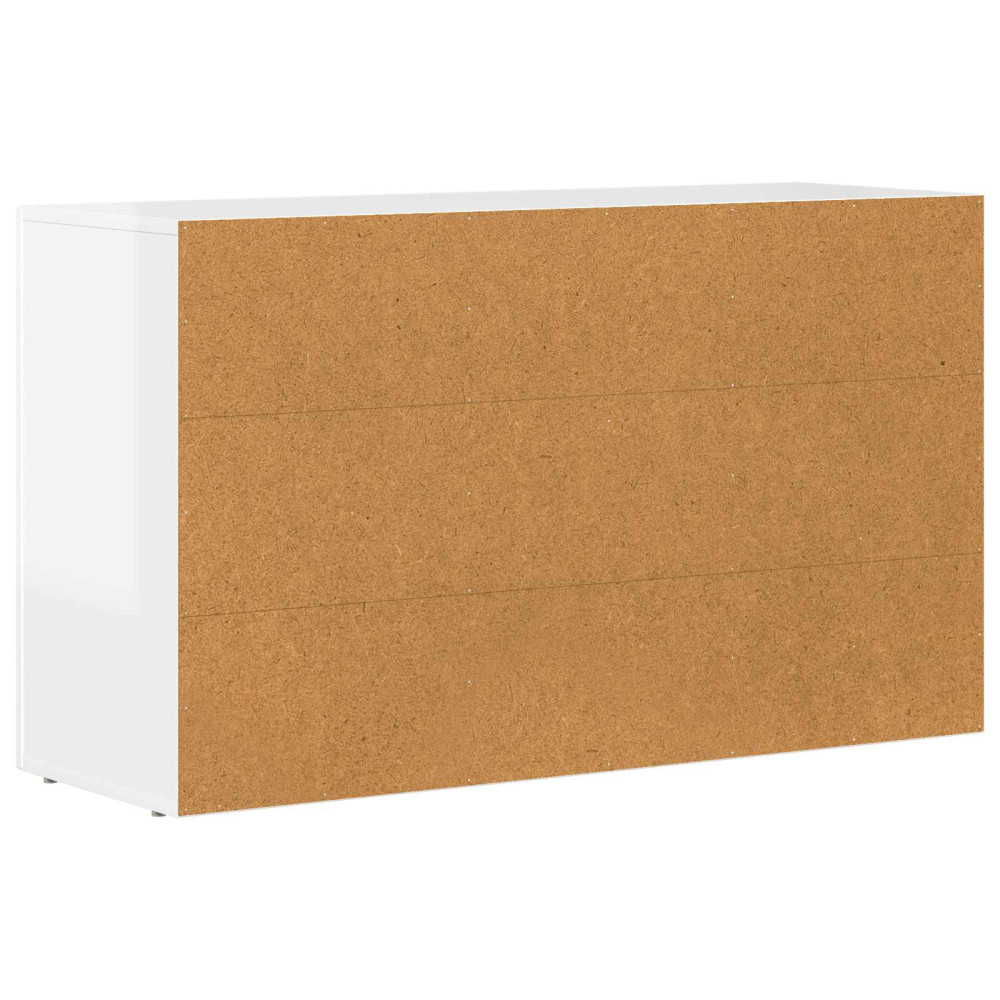Produktbild för Sideboard Högblanka vita 100 x 35 x 59 cm Konstruerat trä
