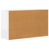Produktbild för Sideboard Högblanka vita 100 x 35 x 59 cm Konstruerat trä