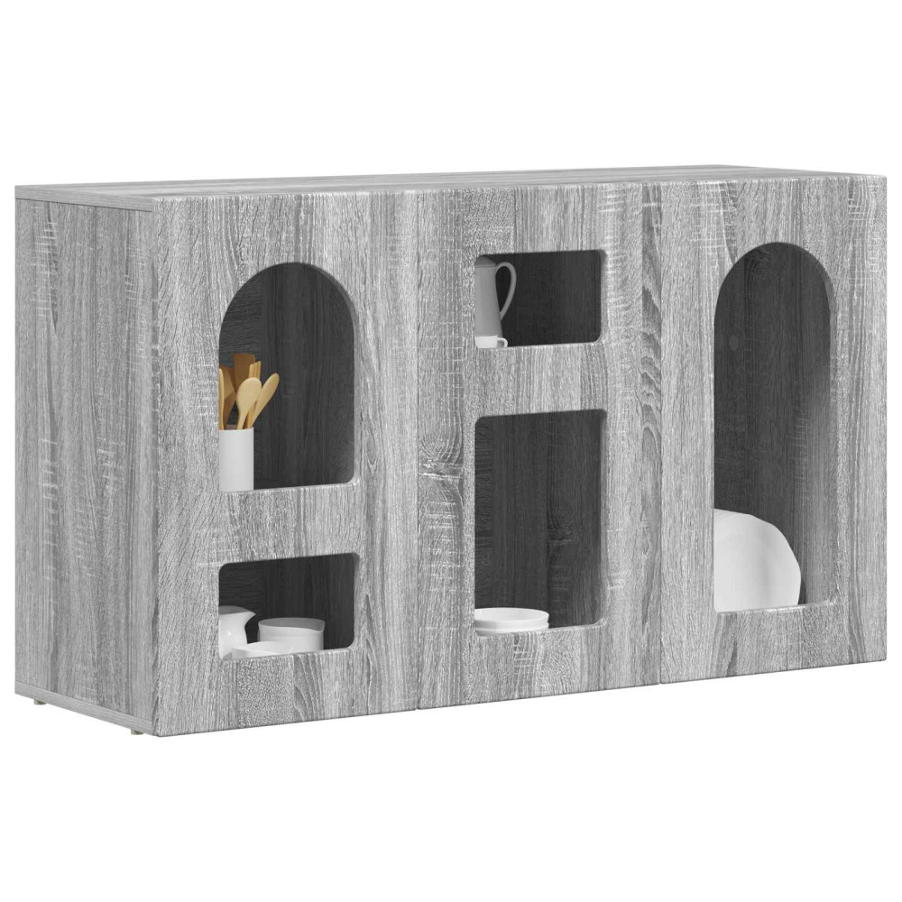 Produktbild för Sideboard ELST Grå Sonoma 100 x 35 x 59 cm Konstruerat trä