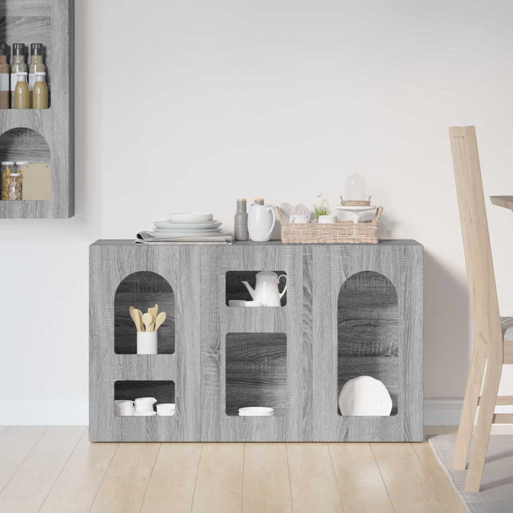 Produktbild för Sideboard ELST Grå Sonoma 100 x 35 x 59 cm Konstruerat trä