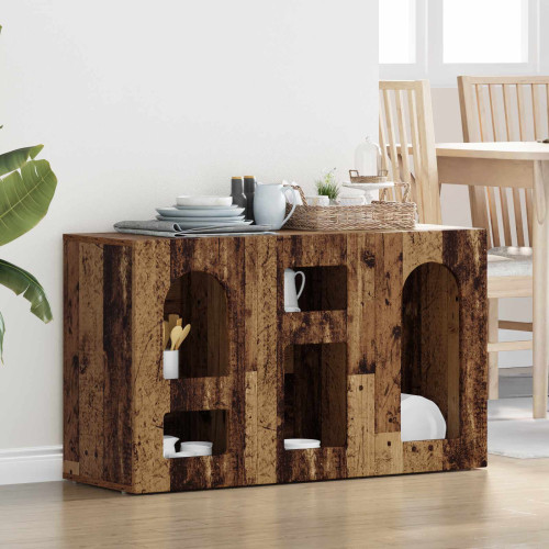 vidaXL Sideboard ELST Gammalt trä 100 x 35 x 59 cm Konstruerat trä
