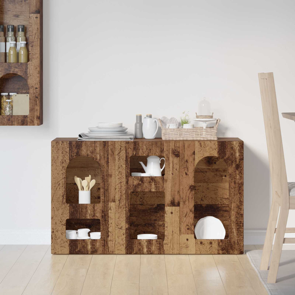 Produktbild för Sideboard ELST Gammalt trä 100 x 35 x 59 cm Konstruerat trä