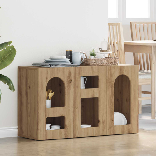 vidaXL Sideboard Artisan Ek 100 x 35 x 59 cm Konstruerat trä