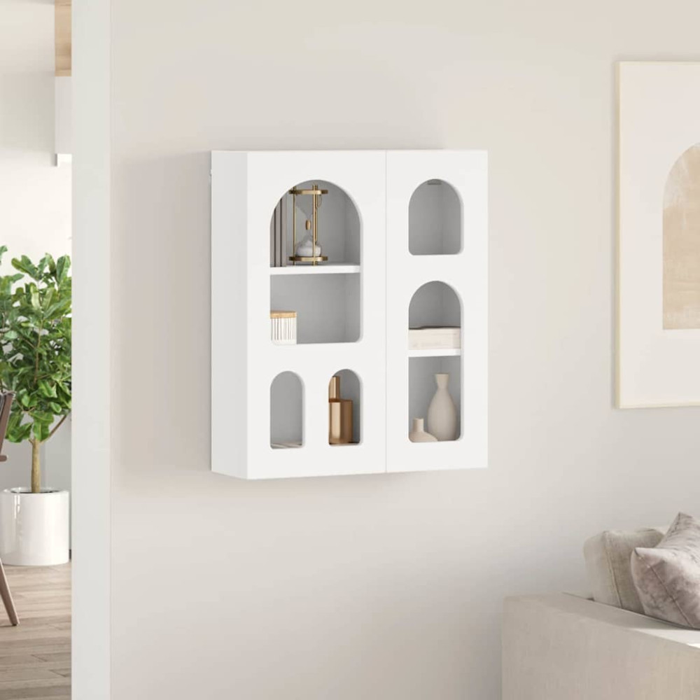 Produktbild för Hängande skåp ELST Vit 59 x 20 x 71.5 cm Konstruerat trä