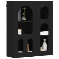 Produktbild för Hängande skåp ELST Svart 59 x 20 x 71.5 cm Konstruerat trä