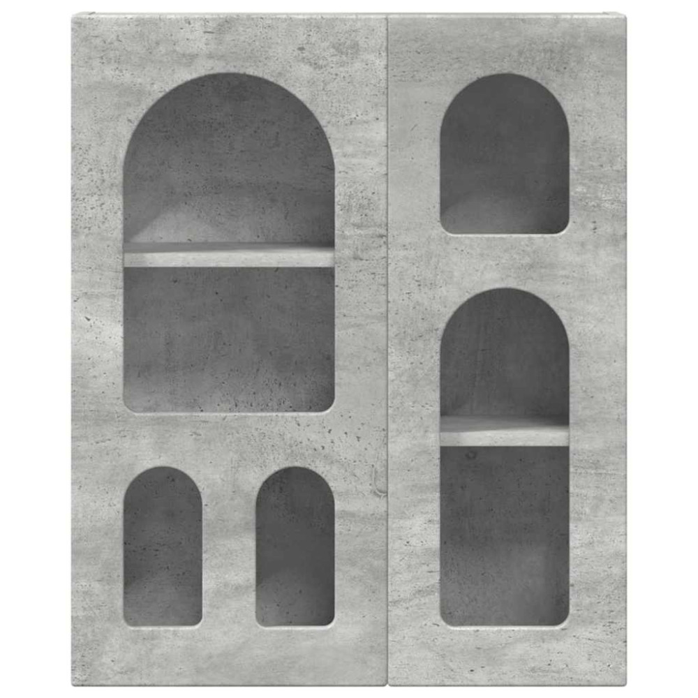 Produktbild för Hängande skåp ELST Betonggrå 59 x 20 x 71.5 cm Konstruerat trä