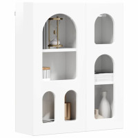 Produktbild för Hängande skåp med hylla ELST Högblanka vita 59 x 20 x 71.5 cm