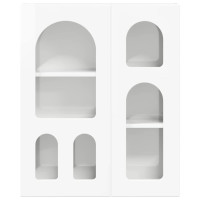 Produktbild för Hängande skåp med hylla ELST Högblanka vita 59 x 20 x 71.5 cm