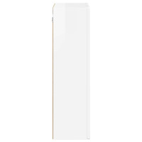 Produktbild för Hängande skåp med hylla ELST Högblanka vita 59 x 20 x 71.5 cm
