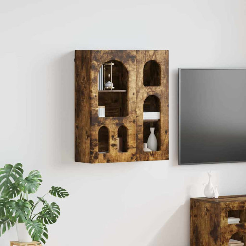 vidaXL Hängande skåp ELST Rökt ek 59 x 20 x 71.5 cm Konstruerat trä