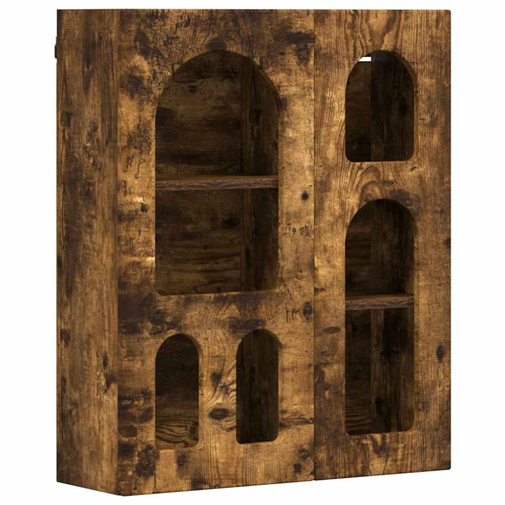 Produktbild för Hängande skåp ELST Rökt ek 59 x 20 x 71.5 cm Konstruerat trä