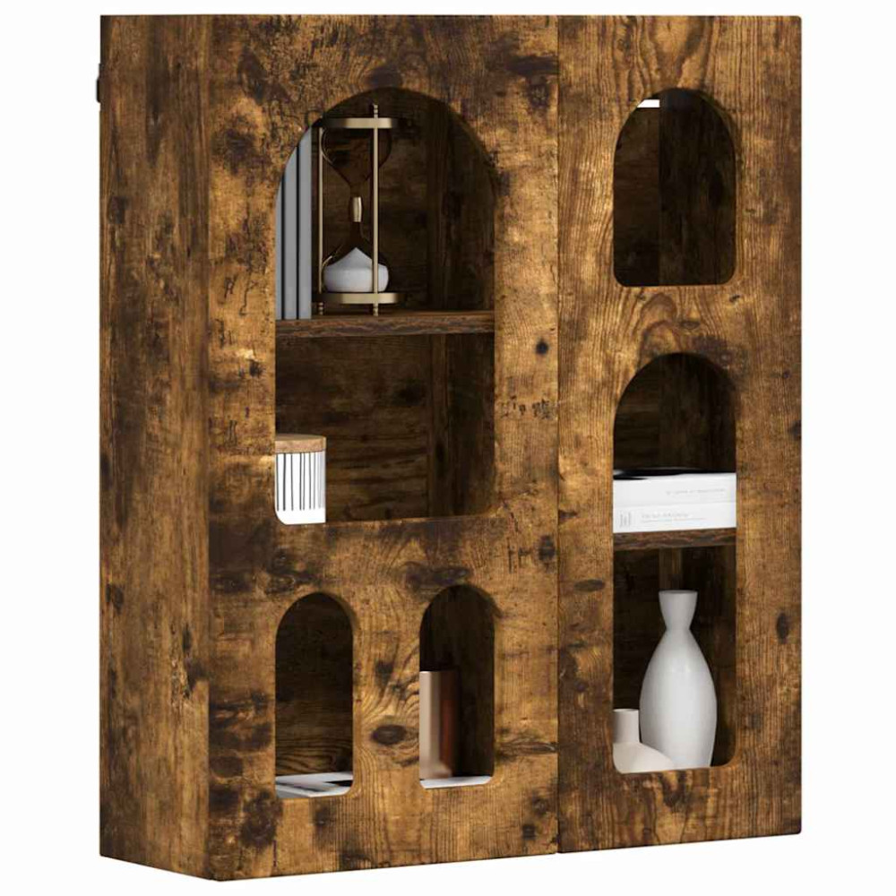 Produktbild för Hängande skåp ELST Rökt ek 59 x 20 x 71.5 cm Konstruerat trä
