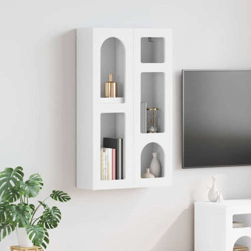 vidaXL Hängande skåp ELST Vit 59 x 20 x 100 cm Konstruerat trä
