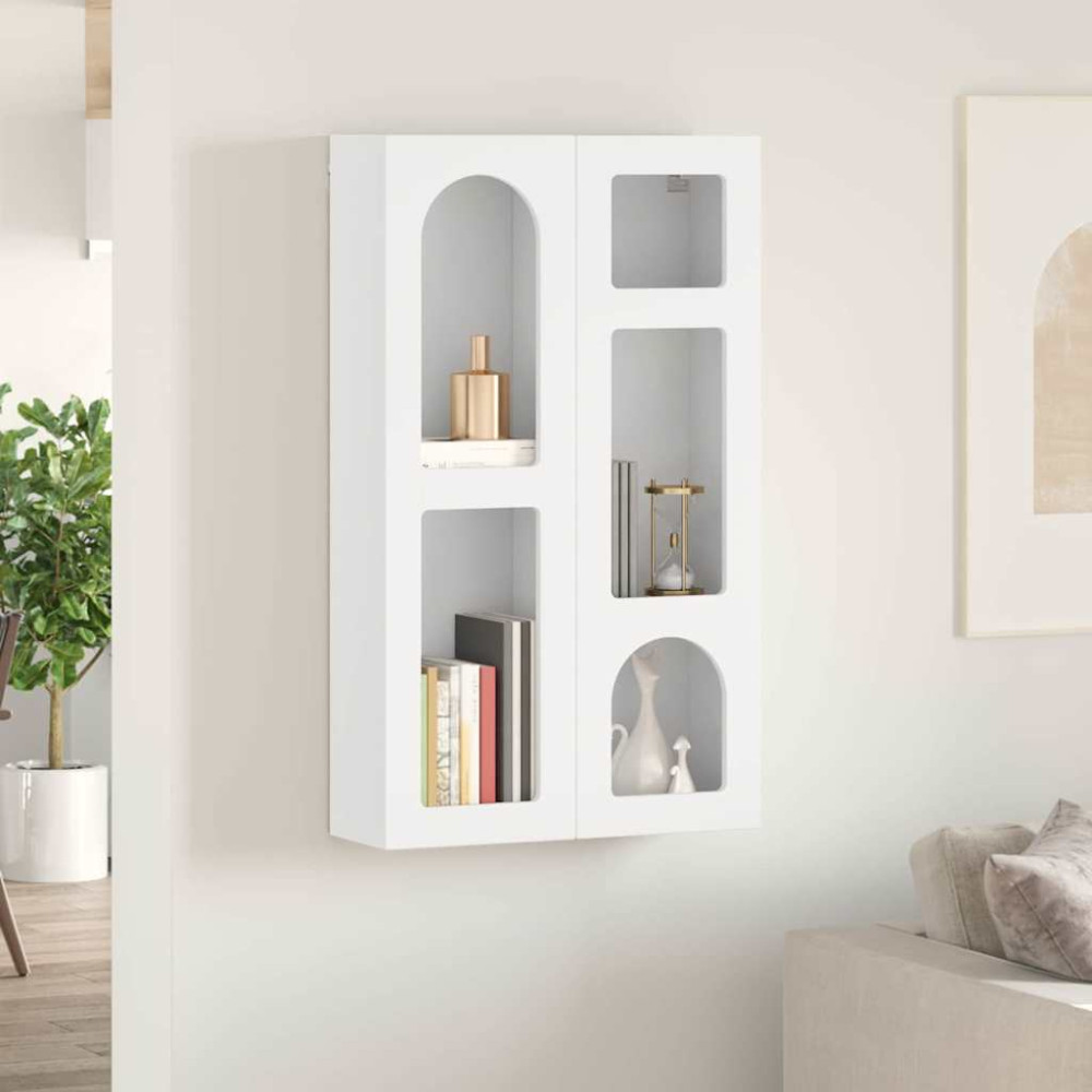 Produktbild för Hängande skåp ELST Vit 59 x 20 x 100 cm Konstruerat trä