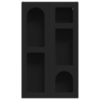 Produktbild för Hängande skåp ELST Svart 59 x 20 x 100 cm Konstruerat trä